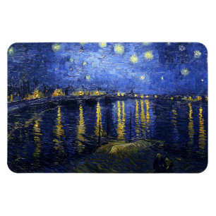 Ímã Noite estrelado de Van Gogh sobre o Rhone