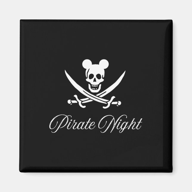 Imã Noite Pirata! Correspondendo Camisetas de Cruzeiro (Frente)