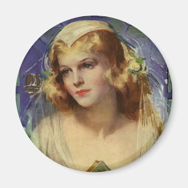 Imã Noiva antiga segurando uma Bíblia, Casamento Relig (Frente)