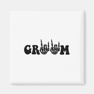 Imã Noiva de Groom Skeleton Gothic Halloween Bach