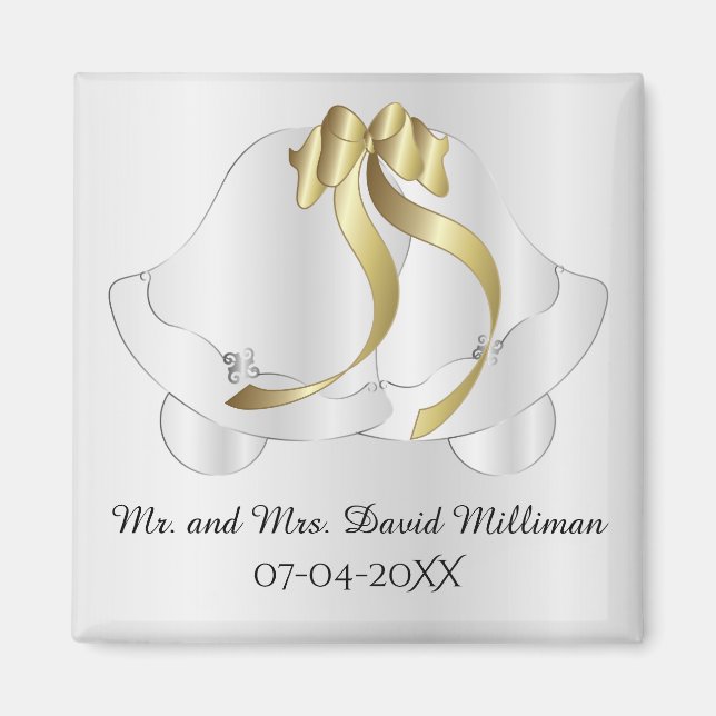 Imã Noiva do Dia do Casamento / Magneta de Keepsasaac  (Frente)