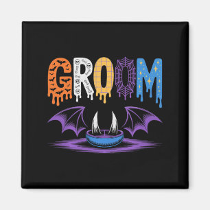 Imã Noiva e Noivo Assustadores Casamento de Halloween 