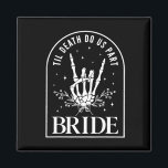 Imã Noiva Groom Skeleton Rock Hand Casais Casamento Ha<br><div class="desc">Noiva Groom Skeleton Rock Hand Casais Casamento Halloween</div>