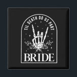 Imã Noiva Groom Skeleton Rock Hand Casais Casamento Ha<br><div class="desc">Noiva Groom Skeleton Rock Hand Casais Casamento Halloween</div>