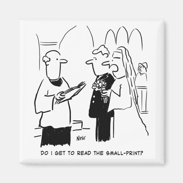 Imã Noiva Quer Ver a Letra Miúda em Charge (Frente)