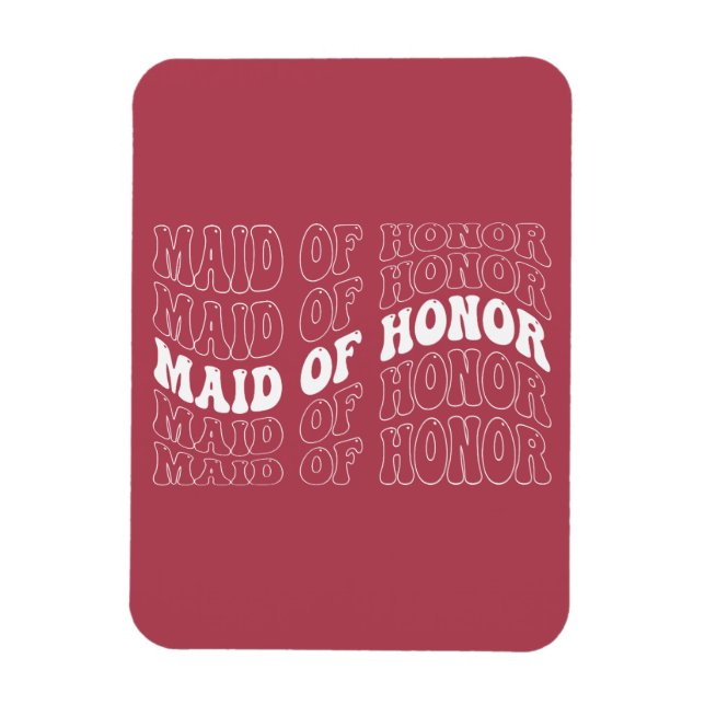 Ímã Noiva Retro Dama de Honra (Vertical)