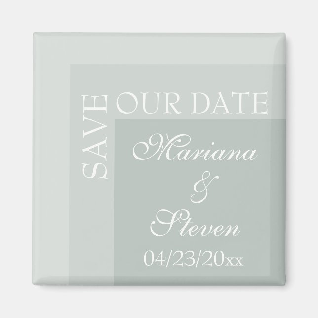 Imã Noiva Simples Moderno Chic Script Casamento (Frente)