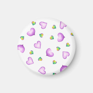 Imã Noivado do Coração Romântico Roxo Bonito