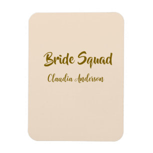Ímã Noivas da noiva nome laranja dourado casamento