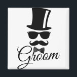 Imã Noivo engraçado<br><div class="desc">Design engraçado e clássico para homens, principalmente para homens clássicos e hipsteres.</div>