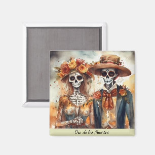 Imã Noivos Caveira de Açúcar, personalizado