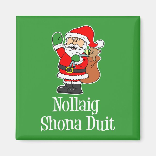 Imã Nollaig Shona Duit Natal Irlandês Papai Noel (Frente)