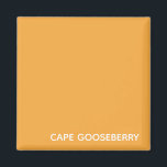 Imã Nome amarelo de Cape Gooseberry<br><div class="desc">Cabo Gooseberry,  também conhecido como Physalis,  é uma planta da família da sombra noturna,  cujas bagas cultivam dentro a protetora de paparia calyx.
Aqui,  a cor amarela quente distintiva da baga dá o seu nome a uma das cores assinaturas da Nomencolor.</div>