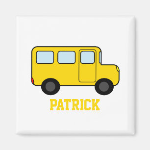 Imã Nome amarelo do costume do ônibus