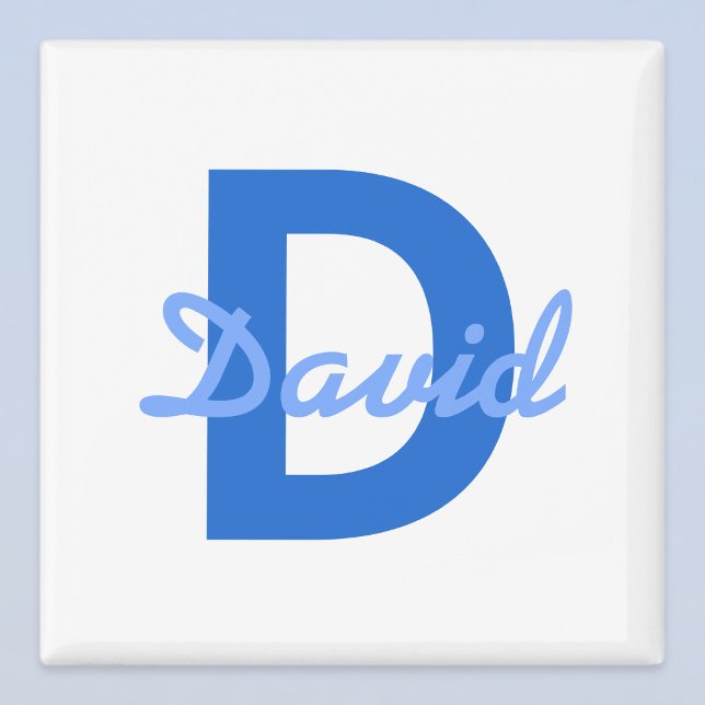 Imã Nome Azul e Monograma (Criador carregado)