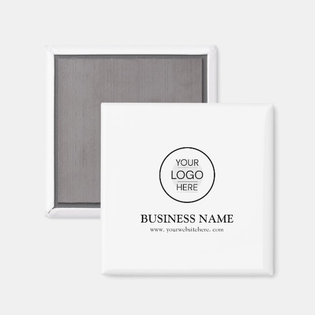 Imã Nome comercial personalizado com logotipo e código (Front/Back)