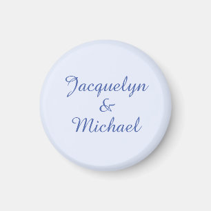 Imã Nome da Caligrafia Moderna Elegante Azul