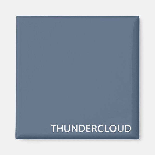 Imã Nome da Cor da cinza Azul da Thundercloud (Frente)