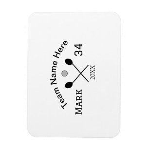 Ímã Nome da equipe aqui adicione nome número bola golf