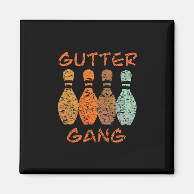 Imã Nome da Equipe de Boliche Gutter Gang (Frente)