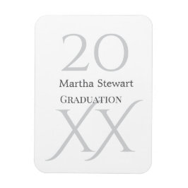 Ímã nome da formatura 20XX em negrito parabéns ano let