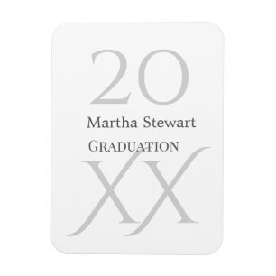 Ímã nome da formatura 20XX em negrito parabéns ano let