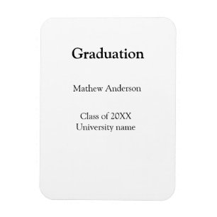 Ímã nome da formatura turma de 20XX nome da universida
