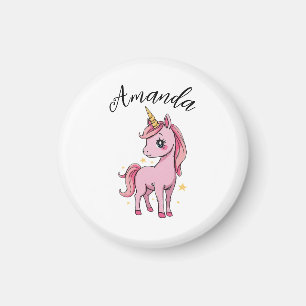 Imã Nome da Rapariga do Unicórnio Rosa, Bonito