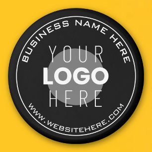 Imã Nome da sua empresa, Web site + imagem carregada