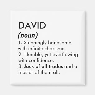 Imã Nome David, Nome editável, Nome personalizado