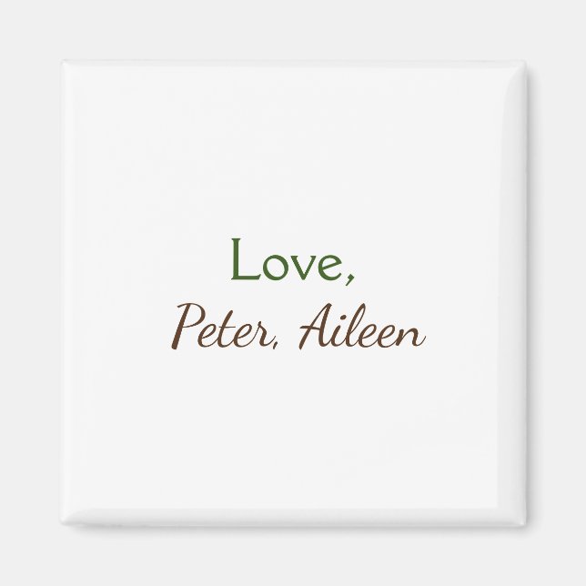 Imã nome de adição de amor simples texto editável míni (Frente)