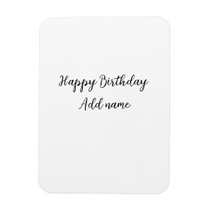 Ímã Nome de adição de aniversário de feliz título míni