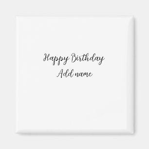 Imã Nome de adição de aniversário de feliz título míni