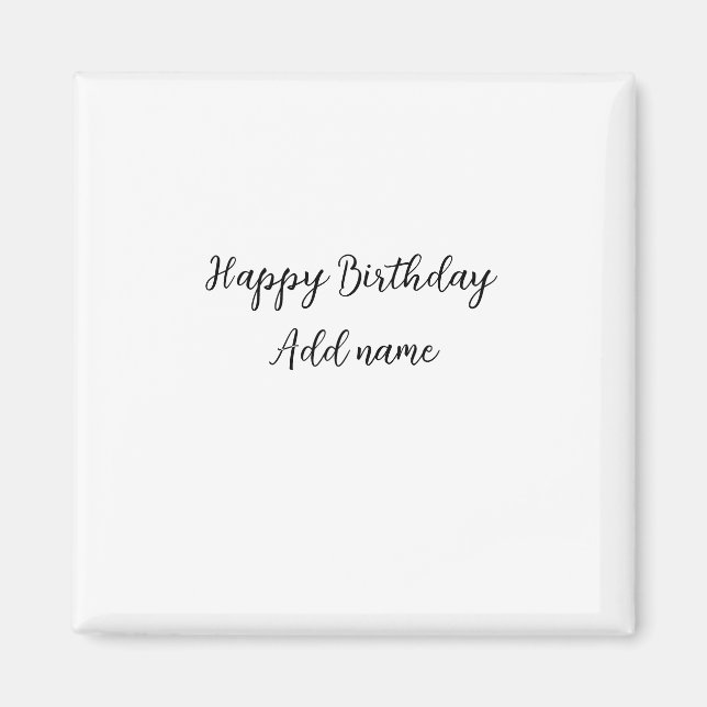 Imã Nome de adição de aniversário de feliz título míni (Frente)