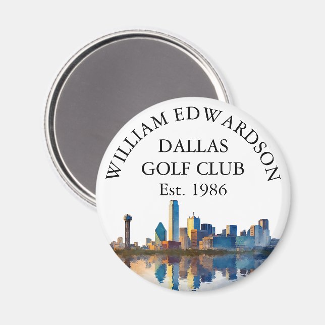 Imã Nome de Clube de Golfe Personalizado da Silhueta d (Front/Back)