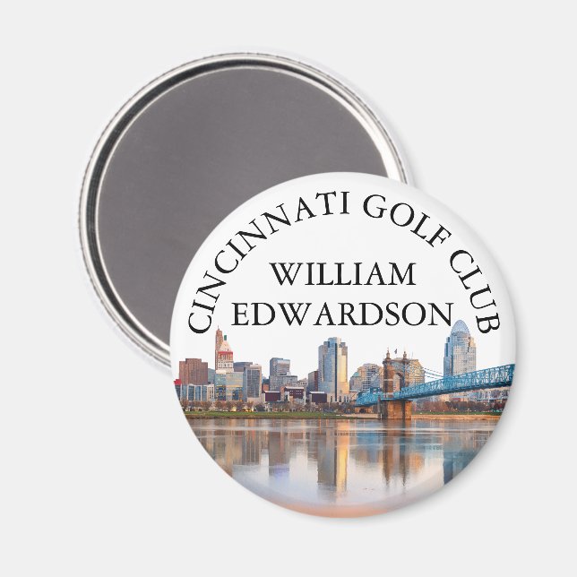 Imã Nome de Clube de Golfe Personalizado da Silhueta d (Front/Back)