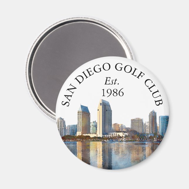 Imã Nome de Clube de Golfe Personalizado da Silhueta d (Front/Back)