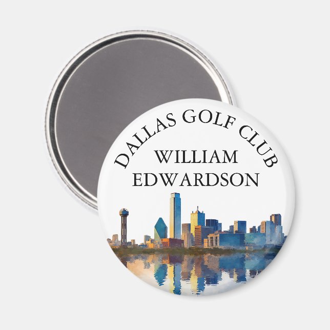 Imã Nome de Clube de Golfe Personalizado da Silhueta d (Front/Back)