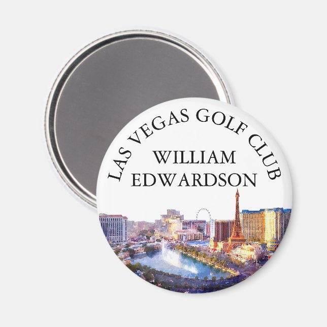 Imã Nome de Clube de Golfe Personalizado da Silhueta d (Front/Back)