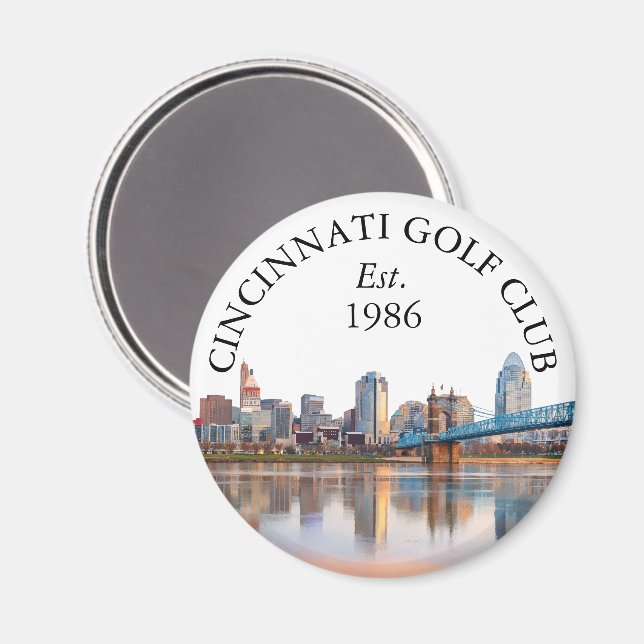 Imã Nome de Clube de Golfe Personalizado da Silhueta d (Front/Back)