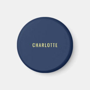 Imã Nome de Cor Azul Profissional Clássico Minimalista