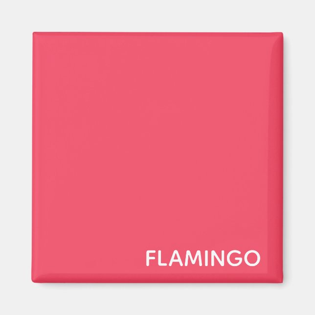 Imã Nome de cor rosa Flamingo (Frente)