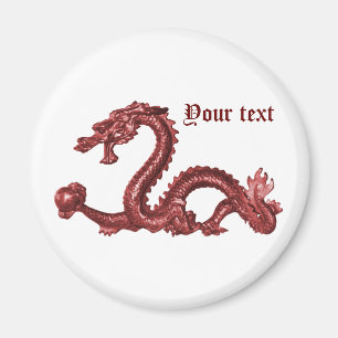 Imã Nome de Dragão Chinês Personalizado Design de Fant