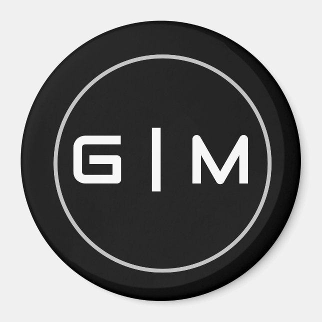 Imã Nome de iniciais personalizável (Frente)