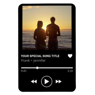 Ímã Nome de Música Personalizada na Playlist Presente