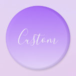 Imã Nome de Script Cursivo e Mouse Leve-Roxo Editável<br><div class="desc">Design moderno mínimo com texto e cor de fundo editáveis.</div>