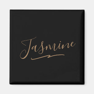 Imã Nome de Script Feminina Dourada Moderna