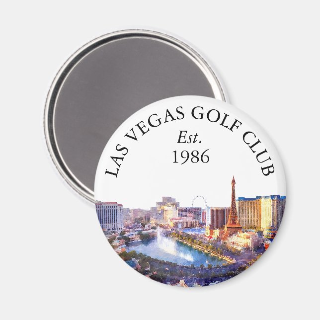 Imã Nome de Taco de Golfe Personalizado da Silhueta de (Front/Back)