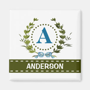 Imã Nome delicado da grinalda e do arco da hera com