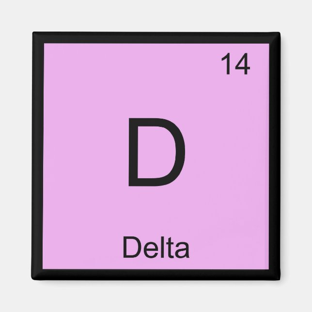 Imã Nome Delta Química Elemento Tabela Periódica (Frente)